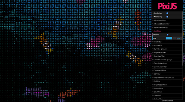 PixiJS ascii filter